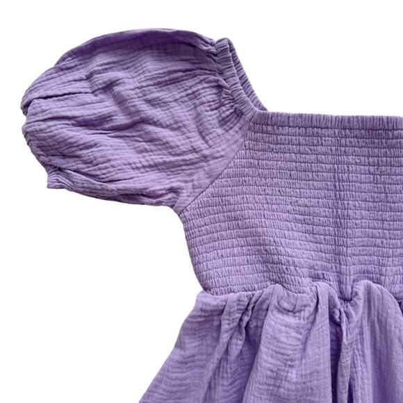 Vivie & Ash Smocked Muslin Dress Size 10 - Picture 2 of 4
